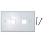 301-2K-W Keystone Wall Plate White 2 Hole Single Gang