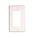 302-1-W Decora Wall Plate White 1 Hole Single Gang