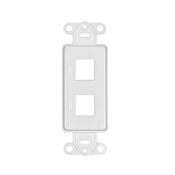 302-2D-W Decora Wall Plate Insert White 2 Hole for Keystone Jack