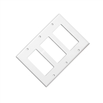 WholesaleCables.com 302-3-W Wall Plate White Blank Decora Triple Gang