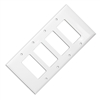 WholesaleCables.com 302-4-W Wall Plate White Blank Decora Four Gang