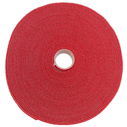30CT-07150 Hook and Loop Tape, 3/4 inch Wide, Red, 50ft Roll