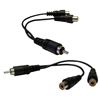 30R1-03360 6inch RCA Splitter / Adapter RCA Male to Dual RCA Female