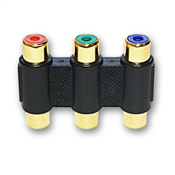 30R2-00100 RCA Component Audio/Video Coupler / Gender Changer 3 RCA Female (RGB)