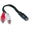 30S1-01260 6inch 3.5mm Stereo to Dual RCA Audio Adapter Cable 3.5mm Female to Dual RCA Male (Red/White)