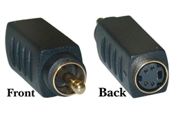 WholesaleCables.com 30S2-05500 S Video to RCA Adapter S-Video (MiniDin4) Female to RCA Male Gold Connectors