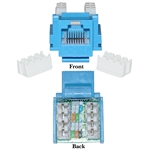 WholesaleCables.com 310-120BL Cat5e Keystone Jack Blue RJ45 Female to 110 Punch Down