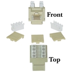 WholesaleCables.com 310-120IV Cat5e Keystone Jack Beige/Ivory RJ45 Female to 110 Punch Down