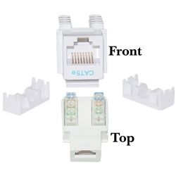 WholesaleCables.com 310-120WH Cat5e Keystone Jack White RJ45 Female to 110 Punch Down