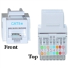 311-120WH Cat5e Keystone Jack White Toolless RJ45 Female