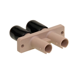 WholesaleCables.com 31F1-TT410 Fiber Optic Coupler ST/ST Female Duplex Plastic Housing