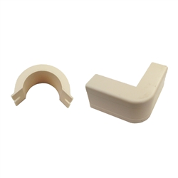 WholesaleCables.com 31R1-007IV 3/4 inch Surface Mount Cable Raceway Ivory Outside Elbow 90 Degree