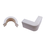 WholesaleCables.com 31R1-007WH 3/4 inch Surface Mount Cable Raceway White Outside Elbow 90 Degree