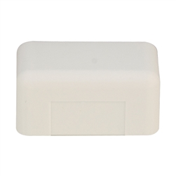 WholesaleCables.com 31R2-005IV 1.25 inch Surface Mount Cable Raceway Ivory End Cap