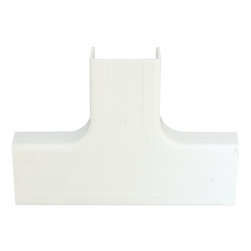 WholesaleCables.com 31R2-006WH 1.25 inch Surface Mount Cable Raceway White Tee