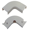 WholesaleCables.com 31R3-001WH 1.75 inch Surface Mount Cable Raceway White Flat 90 Degree Elbow