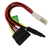 31SA-002P 6inch Molex to SATA Power Y Cable 4 Pin Molex Male to Dual Serial ATA Female