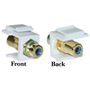 WholesaleCables.com 324-120WB Keystone Insert White RCA Female Coupler (Blue RCA)