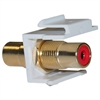 WholesaleCables.com 324-120WR Keystone Insert White RCA Female Coupler (Red RCA)