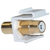 WholesaleCables.com 324-120WW Keystone Insert White RCA Female Coupler (White RCA)