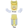 WholesaleCables.com 326-120YL Cat6 Keystone Jack Yellow RJ45 Female to 110 Punch Down