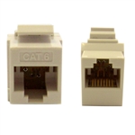 326-220WH Cat6 Keystone Inline Coupler White RJ45 Female