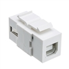 333-310 Keystone Insert White USB 2.0 Type A Female To Type B Female Adapter (Reversible)