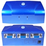 42H1-412VS Electronic VGA Switch Box Blue 2 PC to 1 Monitor VGA / HD15