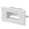 45-0008-WH Easy Mount Recessed Low Voltage Cable Pass-through Plate White