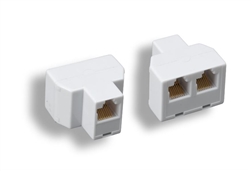 RJ-45 8P8C ONE Female to TWO Female Modular T-ADAPTER