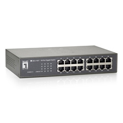 WholesaleCables.com 71X6-00316 16 Port Gigabit Ethernet Switch Matte Grey