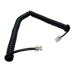 WholesaleCables.com 8104-44207BK 7ft Headset to Phone Cord (Voice) RJ22 4P / 4C Black Coil Reverse