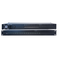 WholesaleCables.com 90W2-19112 Rackmount 18 Port Power Supply 12 Volts DC / 5 Amps Supports 18 Cameras 1U 19 inch
