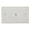 ASF-20251 TV Wall Plate with 1 F-pin Coupler Ivory