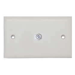 ASF-20251 TV Wall Plate with 1 F-pin Coupler Ivory