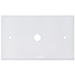 ASF-20254WH Wall Plate 1 hole for F-pin Connector White