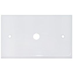 ASF-20254WH Wall Plate 1 hole for F-pin Connector White