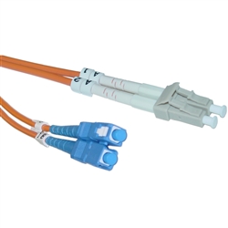 WholesaleCables.com LCSC-11102 2meter 6.6ft Fiber Optic Cable LC / SC Multimode Duplex 62.5/125