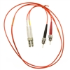 WholesaleCables.com LCST-11101 1meter 3.3ft Fiber Optic Cable LC / ST Multimode Duplex 62.5/125