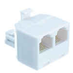 PA-6P6C-ST Phone Splitter (Straight) RJ11/RJ12 6P6C Male to 2 RJ11/RJ12 6P6C Female