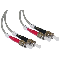 WholesaleCables.com STST-11001 1meter 3.3ft Fiber Optic Cable ST / ST Multimode Duplex 50/125