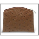 Brown Ostrich Skin Pattern Rosary Pouch