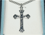 Fancy Sterling Silver Crucifix