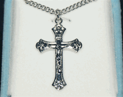 Fancy Sterling Silver Crucifix