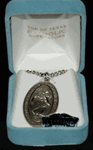 Saint Christopher Large Oval, Sterling Silver Medal