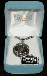 Good Saint Christopher Round Sterling Silver Medal