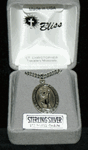 Saint Christopher Oval, Sterling Silver Medal