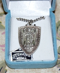 St. Michael Shield Sterling Silver Medal
