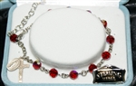 Red Swarovski Crystal Rosary Bracelet