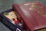 Burgundy Leather Wedding Family BIble